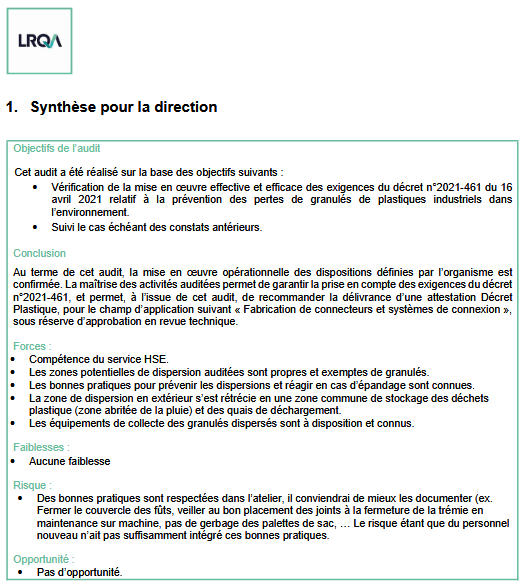Amphenol FCI présente le rapport d'audit du décret plastique